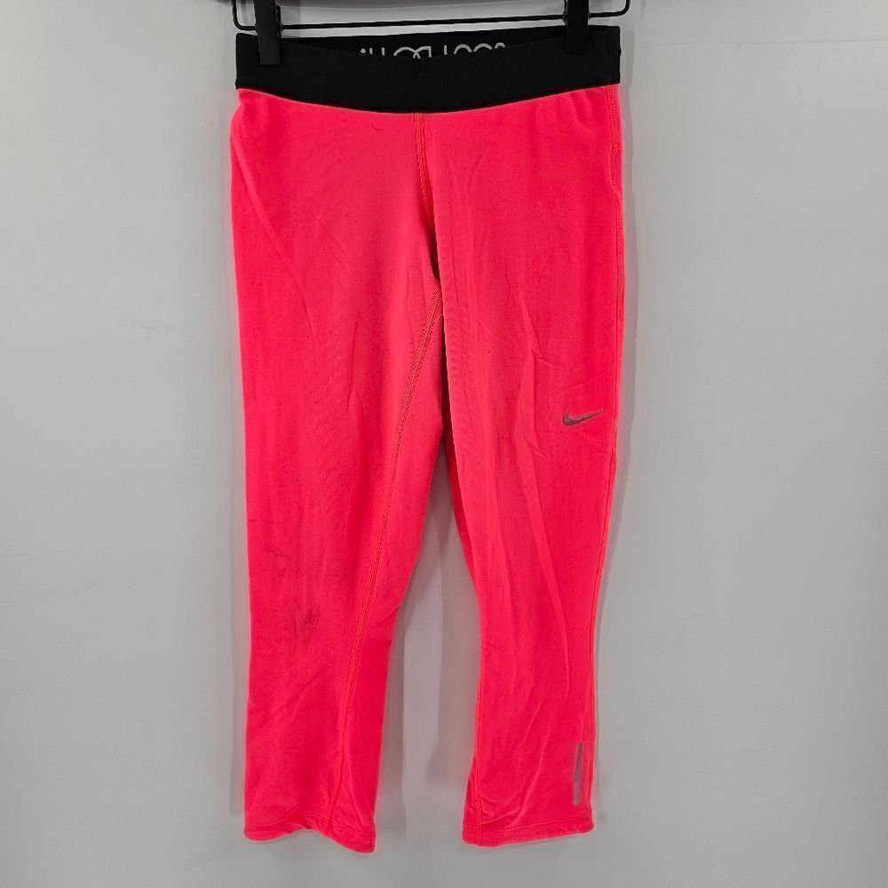 Nike small leggings pink coral capri gym workout running